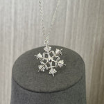 Vintage - Inspired 925 Sterling Silver Snowflake Necklace - floysun