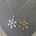 Vintage - Inspired 925 Sterling Silver Snowflake Necklace - floysun
