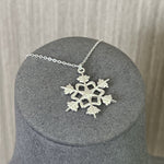 Vintage - Inspired 925 Sterling Silver Snowflake Necklace - floysun