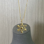 Vintage - Inspired 925 Sterling Silver Snowflake Necklace - floysun