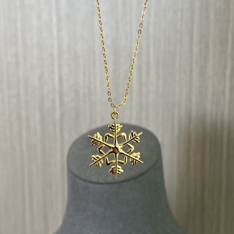 Vintage - Inspired 925 Sterling Silver Snowflake Necklace - floysun