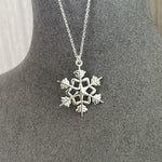 Vintage - Inspired 925 Sterling Silver Snowflake Necklace - floysun