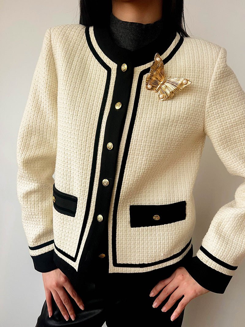 Vintage - Inspired Butterfly Brooch with Pearl & Red Agate - floysun