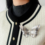 Vintage - Inspired Butterfly Brooch with Pearl & Red Agate - floysun