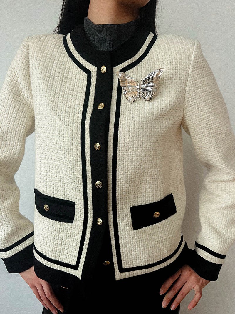 Vintage - Inspired Butterfly Brooch with Pearl & Red Agate - floysun