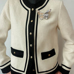 Vintage - Inspired Butterfly Brooch with Pearl & Red Agate - floysun