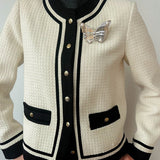 Vintage - Inspired Butterfly Brooch with Pearl & Red Agate - floysun