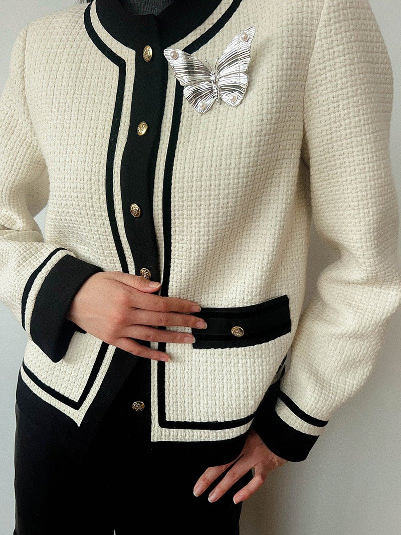 Vintage - Inspired Butterfly Brooch with Pearl & Red Agate - floysun