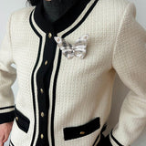 Vintage - Inspired Butterfly Brooch with Pearl & Red Agate - floysun