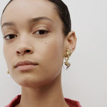 Vintage - Inspired Crystal Flame Heart Earrings - floysun