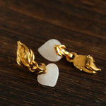 Vintage - Inspired Crystal Flame Heart Earrings - floysun