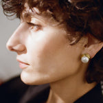 Vintage - Inspired Round Pearl Stud Earrings - floysun