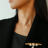 Vintage - Inspired Round Pearl Stud Earrings - floysun