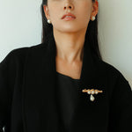 Vintage - Inspired Round Pearl Stud Earrings - floysun