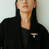 Vintage - Inspired Round Pearl Stud Earrings - floysun