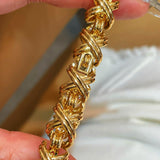 Vintage Intertwined Knot Lab-Grown Diamond Bracelet - floysun