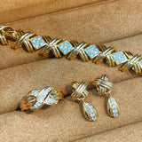 Vintage Intertwined Knot Lab-Grown Diamond Bracelet - floysun