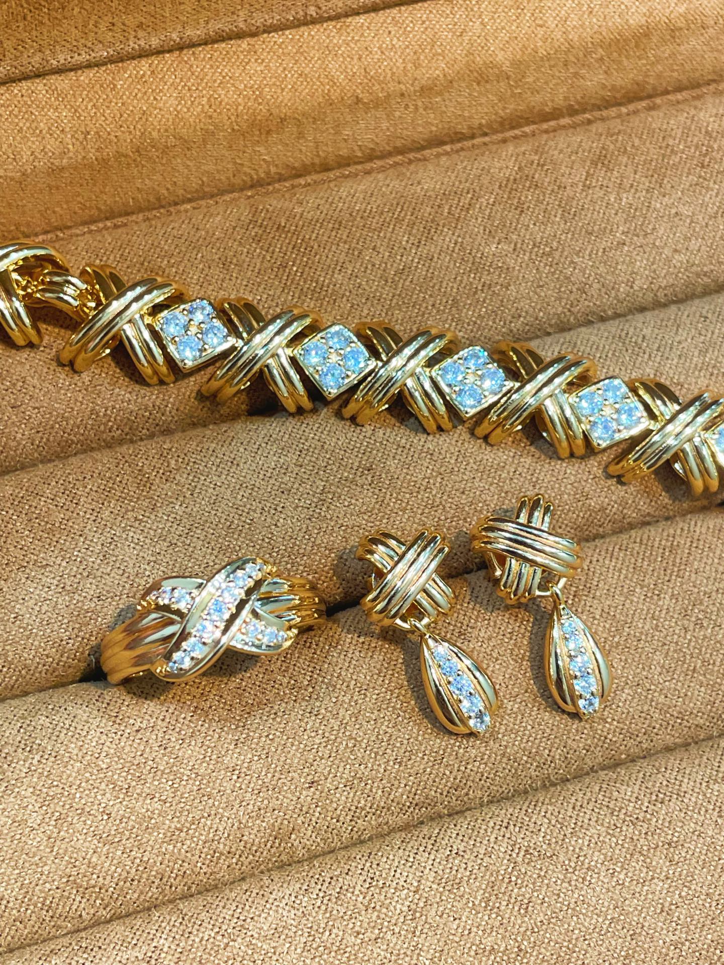 Vintage Intertwined Knot Lab-Grown Diamond Bracelet - floysun