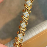 Vintage Intertwined Knot Lab-Grown Diamond Bracelet - floysun