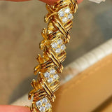 Vintage Intertwined Knot Lab-Grown Diamond Bracelet - floysun