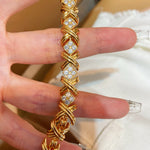 Vintage Intertwined Knot Lab-Grown Diamond Bracelet - floysun