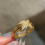 Vintage Intertwined Knot Lab-Grown Diamond Ring - floysun
