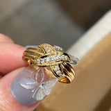 Vintage Intertwined Knot Lab-Grown Diamond Ring - floysun