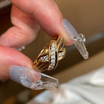 Vintage Intertwined Knot Lab-Grown Diamond Ring - floysun