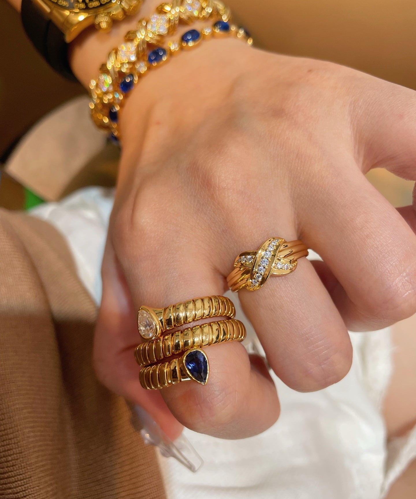 Vintage Intertwined Knot Lab-Grown Diamond Ring - floysun