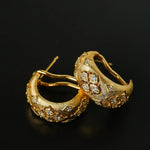 Vintage Italian Brushed Clover Earrings - floysun