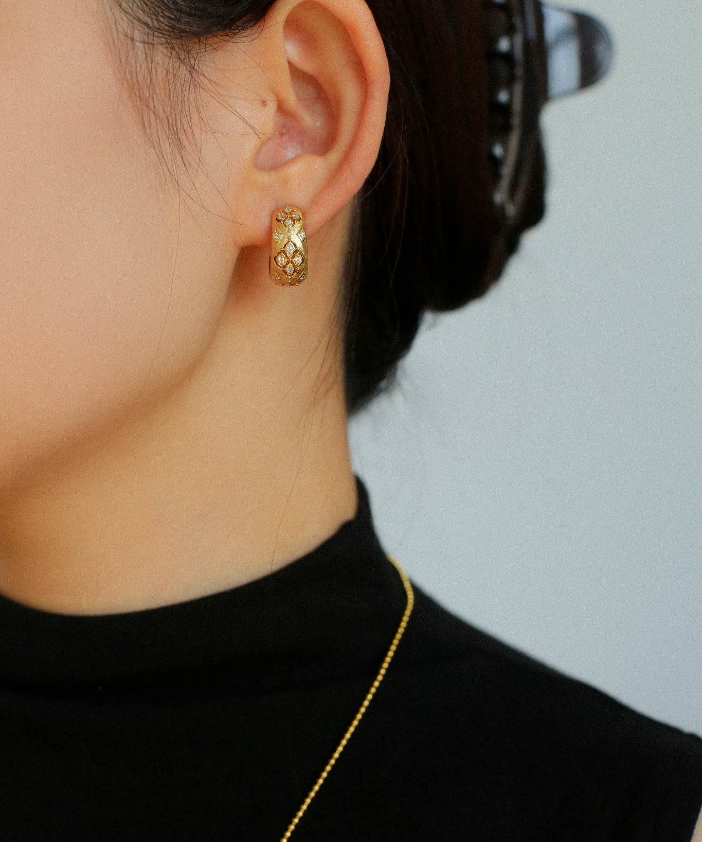 Vintage Italian Brushed Clover Earrings - floysun