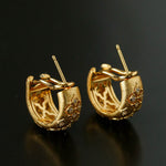 Vintage Italian Brushed Clover Earrings - floysun