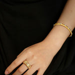 Vintage Italian Brushed Clover Ring - floysun