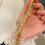 Vintage Italian Brushed Two-Tone Bracelet - floysun