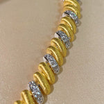Vintage Italian Brushed Two-Tone Bracelet - floysun