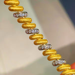 Vintage Italian Brushed Two-Tone Bracelet - floysun