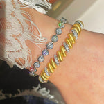 Vintage Italian Brushed Two-Tone Bracelet - floysun