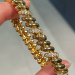 Vintage Italian Heavy Twisted Link Bracelet - floysun