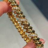 Vintage Italian Heavy Twisted Link Bracelet - floysun