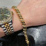 Vintage Italian Heavy Twisted Link Bracelet - floysun