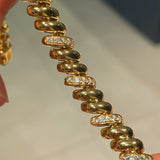 Vintage Italian Heavy Twisted Link Bracelet - floysun