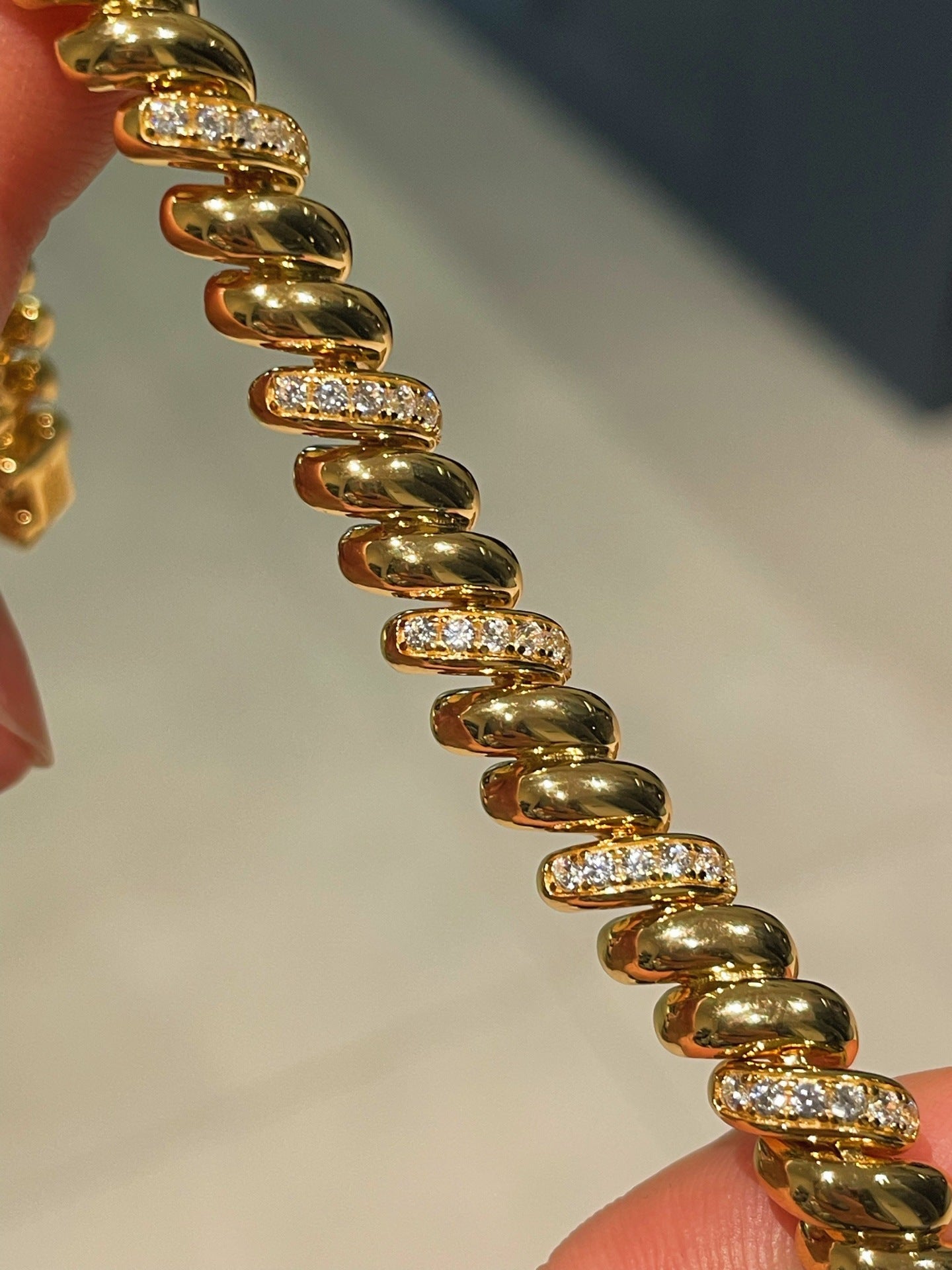 Vintage Italian Heavy Twisted Link Bracelet - floysun
