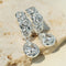 Vintage Lava Texture Cubic Zirconia Teardrop Drop Earrings - floysun