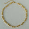 Vintage Lava Textured Gold Bean Freshwater Pearl Collarbone Necklace - floysun