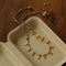 Vintage leaf charm pyrite micro-bead necklace