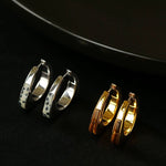 Vintage Leopard - Pattern Tiger’s Eye Hoop Earrings - floysun