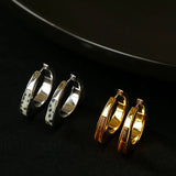 Vintage Leopard - Pattern Tiger’s Eye Hoop Earrings - floysun