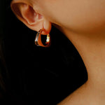 Vintage Leopard - Pattern Tiger’s Eye Hoop Earrings - floysun