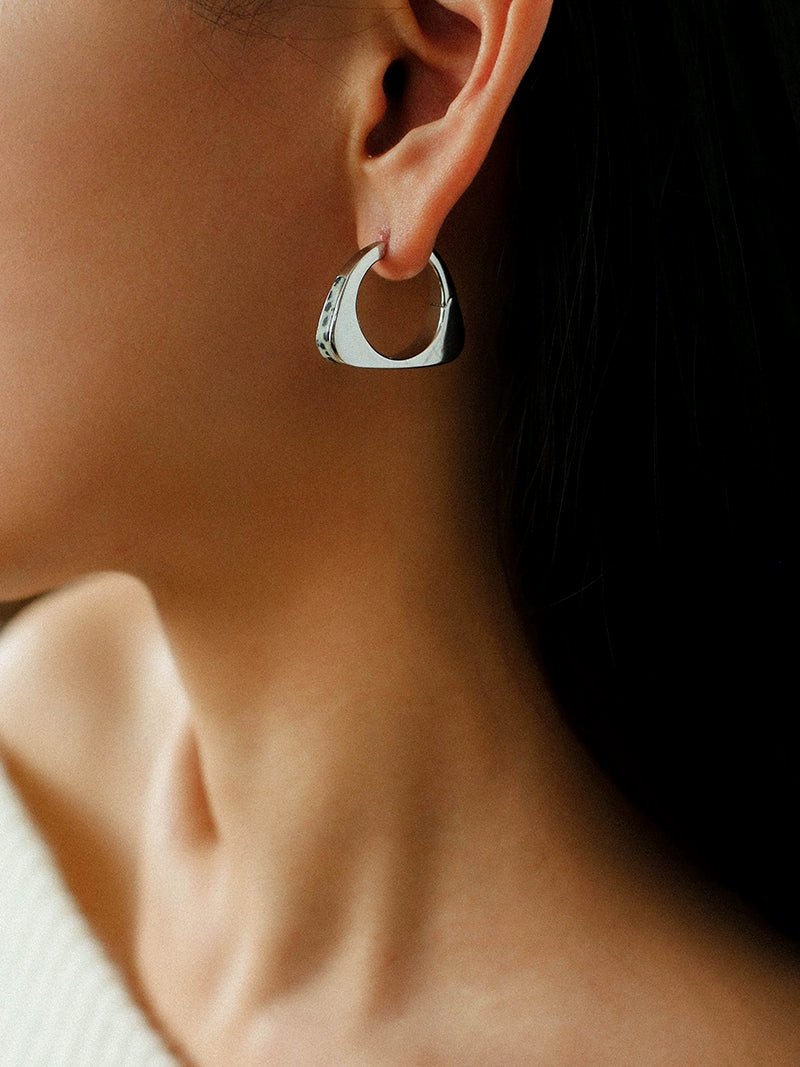 Vintage Leopard - Pattern Tiger’s Eye Hoop Earrings - floysun