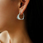 Vintage Leopard - Pattern Tiger’s Eye Hoop Earrings - floysun